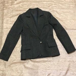 Black and Gold Brocade Blazer